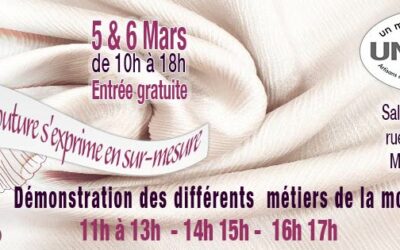 Exposition Art de la Couture – Meung sur Loire – 5&6mars 2022